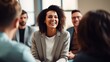 © Kowit - Professional therapists conduct an open group session and a comforting smile, emphasizing the importance of mental health and counseling. Generative ai