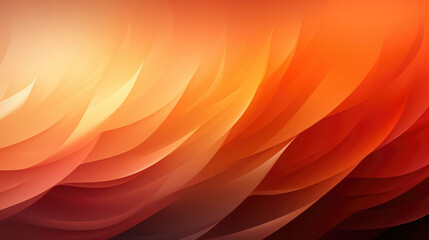 Wall Mural - Light Orange abstract line and wave gradient background. Generative Ai