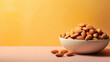 Healthy Raw Almond Nuts  - Organic Light Snack in Light Background