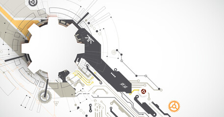 Abstract technology circuit board. Communication concept.