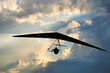 Real racing sport hang glider silhouette