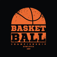 Wall Mural - Basketball illustration typography. perfect for t shirt design