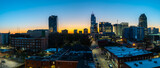 Fototapeta Nowy Jork - Downtown Raleigh Skyline at Sunrise with clear skies