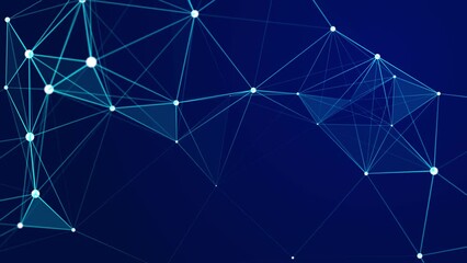 Aufkleber - Network connection data structure. Information technology. Big data visualization. 3D rendering. Seamless loop.