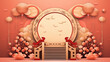 3d podium background themed chinese new year. Suitable for promotion product