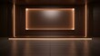 © Florian - Empty geometrical Room in Chocolate Colors with beautiful Lighting. Futuristic Background for Product Presentation.