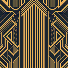 Canvas Print - Retro style seamless pattern.