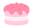 Różowy tort ilustracja