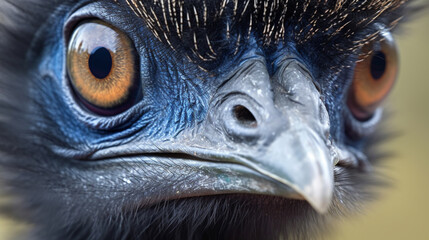 close up of an ostrich HD 8K wallpaper Stock Photographic Image