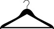 Wooden coat hanger in simple style. Coat hanger icon.