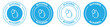 Glycerol vector icon set in blue color.