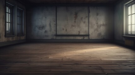 Vintage style empty room with old wall on background