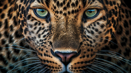 Sticker - close up of leopard HD 8K wallpaper Stock Photographic Image