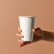 © DesignUnitez - take away paper cup with straw mockup, Disposable coffee cup with box mockup, mockup, coffee