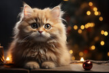 Fototapeta Most - Christmas Background Cute Animal Ai generative
