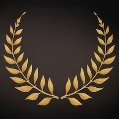 golden laurel wreath
