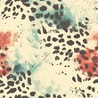 Leopard skin texture seamless pattern, animal leather design. AI illustration. Trendy modern design for printing clothes, fabric, paper..