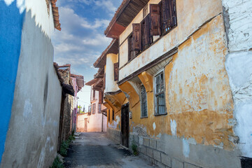 Wall Mural - Turkey - Ottoman style architectural houses with wooden floors in Kula Town, Manisa.