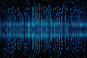 Wall Mural - Digital binary data streaming binary code background. Matrix background with digits. Generative AI