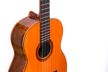 Detail of the body of a brazilian guitar for bossa nova music styletyle