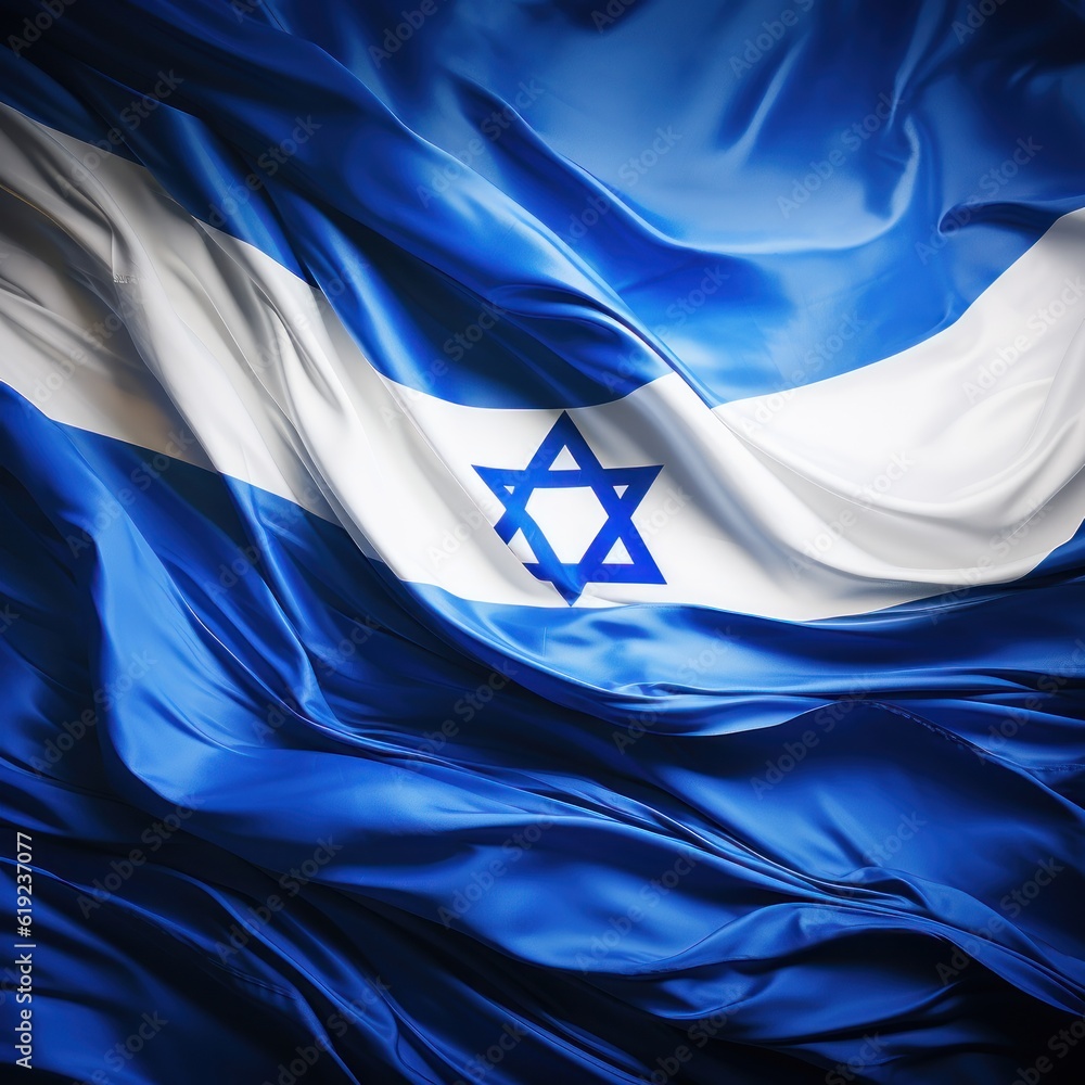 israel flag 3d waving flag. Stock Illustration | Adobe Stock