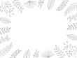 © miko - ペン画の葉のフレーム