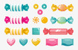 vector sweets, set of colorful sweets, colorful candies