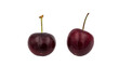 Cherries isolated on transparent background, PNG image