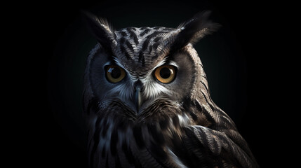 Sticker - portrait of a owl bird animal wildlife nature generative ai