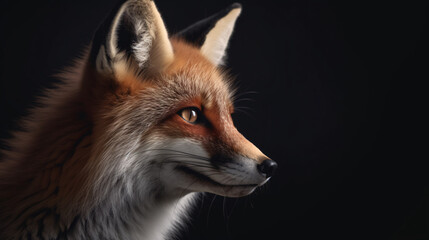 Wall Mural - red fox animal in the wildlife mammal wild generative ai