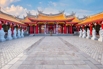 Wall Mural - Nagasaki, Japan - Nov 28 2022: Confucius Shrine (Koshi-byo) built in 1893 by Nagasaki's Chinese community dedicated to the revered Chinese philosopher Confucius in Japan