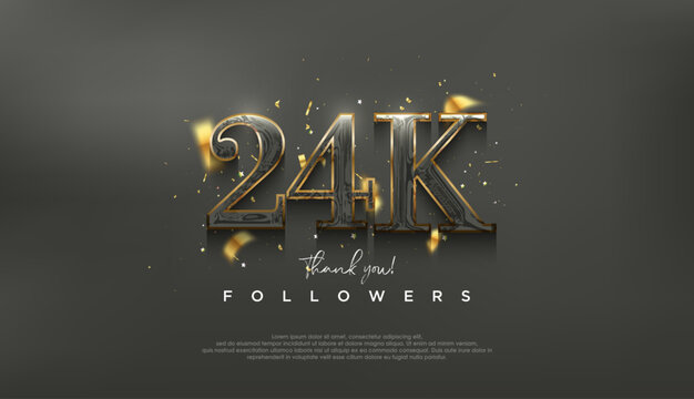 Elegant and luxurious design to thank 24k followers.