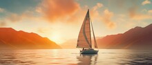 Beautifull Sailboat On The Sea