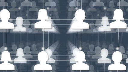 Social network communication, sharing ideas. Covid 19 spreading virus in small society group. Global communication concept, Digital technology of abstract society with contagious disease