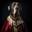 Great Dane posed as a royal companion showcasing elegance and grace 