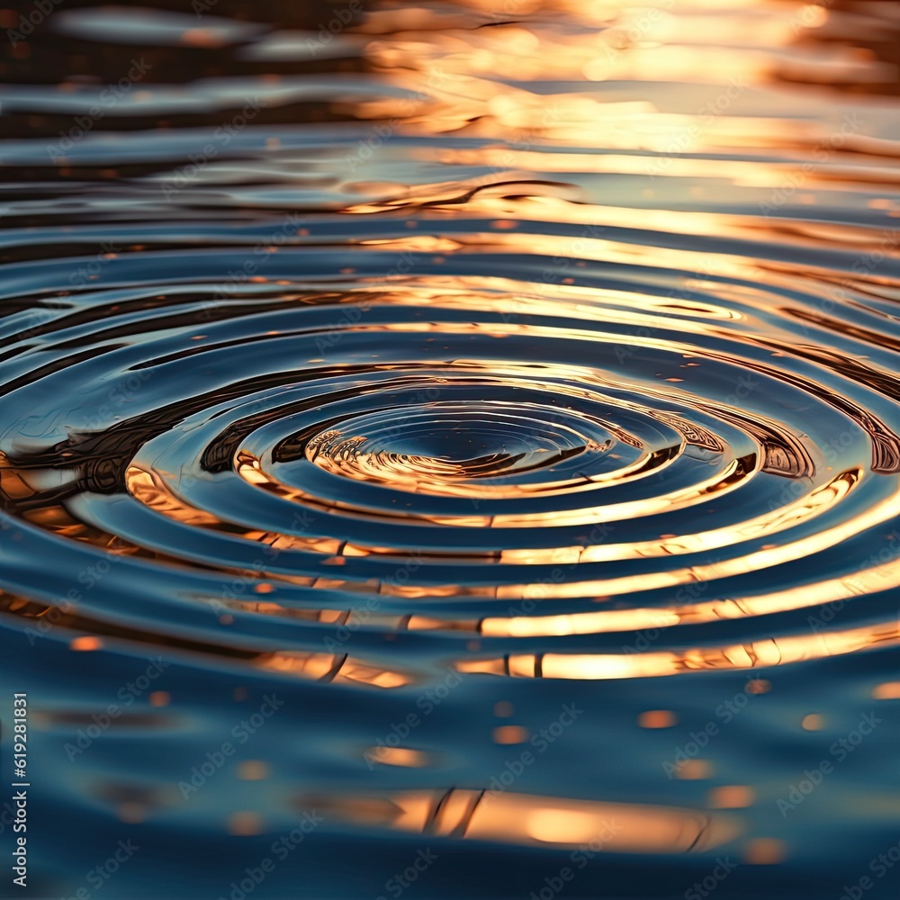 Water Ripple Ground Water ripples on the surface of a pond Stock Photo | Adobe Stock
