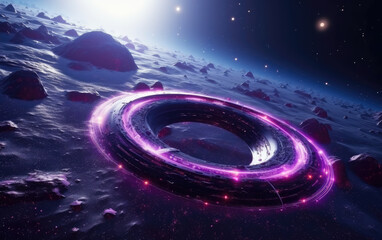 Wall Mural - Futuristic Spaceship Abstract Background