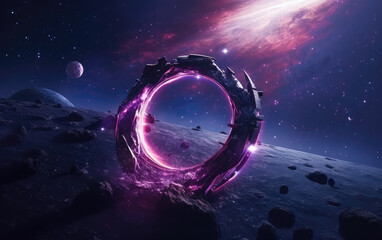 Wall Mural - Futuristic Spaceship Abstract Background