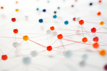 Wall Mural - social network concept. colorful connected dots