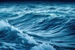 stormy ocean with waves crashing against rocks. Generative AI