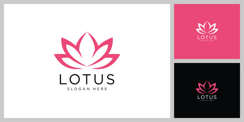 Wall Mural - Lotus flower logo vector design