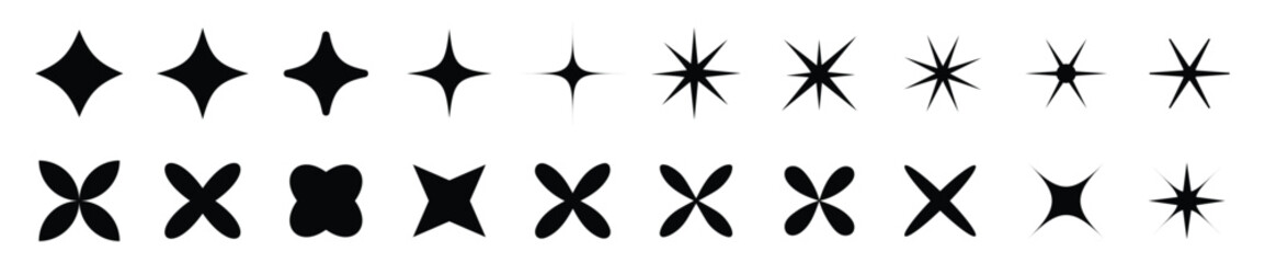 star burst sticker vector set. stars collection. star icons. starburst flower sale badge. star blank