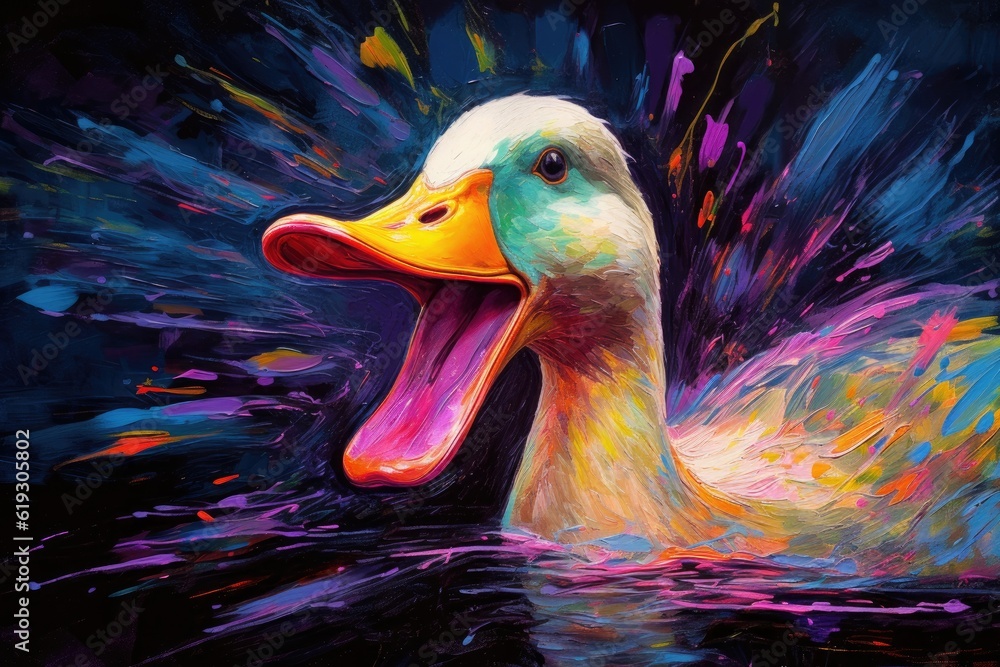 goose form and spirit through an abstract lens. dynamic and expressive ...