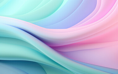 Wall Mural - Paste Colors Volumetric Wavy Abstract Background