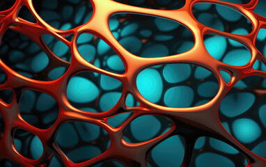Wall Mural - Membrane Shaped Digital Abstract Background