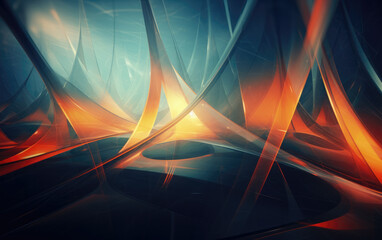 Wall Mural - Geometric Volumetric Abstract Background