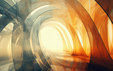 Wall Mural - Geometric Volumetric Abstract Background