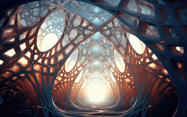 Wall Mural - Geometric Volumetric Abstract Background
