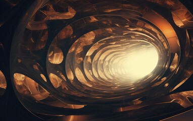 Wall Mural - Light at the End of the Tunnel Abstract Background