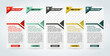 Vector Infographic Company Milestones Timeline Template with big rectangle photo placeholders and shadow effects. five variation color with icon and sample of text. transparency diagonal line pattern.